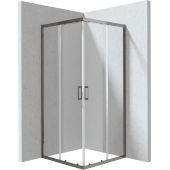 Deante Funkia Evo KYCD099P kabina prysznicowa 90x90 cm kwadratowa grafitowy szczotkowany/szkło przezroczyste