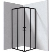 Deante Funkia Evo KYCN089P kabina prysznicowa 90x80 cm prostokątna czarny mat/szkło przezroczyste