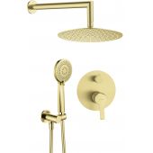 Deante Arnika NACR9QP zestaw prysznicowy podtynkowy z deszczownicą złoty