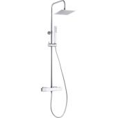 Deante Tubo NLC04ST zestaw prysznicowy ścienny termostatyczny z deszczownicą chrom
