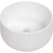 Deante Arnika CGN6U33 umywalka 35.3x35.3 cm okrągła nablatowa biała