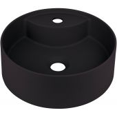 Deante Silia CQSNU4B umywalka 36x36 cm okrągła nablatowa czarna