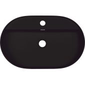 Deante Silia CQSNU6B umywalka 55x35 cm owalna nablatowa czarna