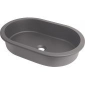 Deante Silia CQSTU6U umywalka 58x39 cm owalna podblatowa antracyt