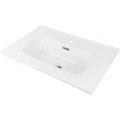 Deante Tubo CTU6U6M umywalka 60x38.5 cm prostokątna meblowa-wpuszczana biała