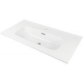 Deante Tubo CTU6U8M umywalka 80x38.5 cm prostokątna meblowa-wpuszczana biała