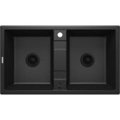 Deante Eridan ZQEG203 zlewozmywak granitowy 86x50 cm szary/grafitowy/onyx