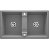 Deante Eridan ZQES203 zlewozmywak granitowy 86x50 cm szary/grafitowy/onyx