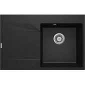 Deante Evora ZQJ211L zlewozmywak granitowy 76x50 cm szary/grafitowy/onyx