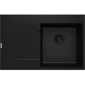 Deante Evora ZQJN11L zlewozmywak granitowy 76x50 cm czarny