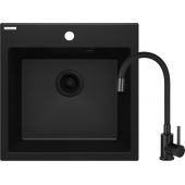 Deante Evora ZQJNN103 zlewozmywak z baterią czarny/czarny