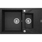 Deante Andante ZQN2513 zlewozmywak granitowy 78x49 cm szary/grafitowy/onyx