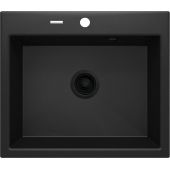Deante Andante ZQNG103 zlewozmywak granitowy 60x52 cm szary/grafitowy/onyx