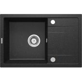 Deante Corio ZRC2113 zlewozmywak granitowy 67x44 cm szary/grafitowy/onyx