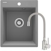 Deante Corio ZRCPS103 zlewozmywak z baterią szary/