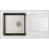 Deante Prime ZSRA113 zlewozmywak granitowo-stalowy 86x50 cm biały