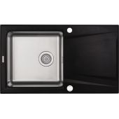 Deante Prime ZSRG113 zlewozmywak granitowo-stalowy 86x50 cm szary/grafitowy/onyx
