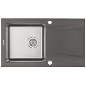 Deante Prime ZSRT113 zlewozmywak granitowo-stalowy 86x50 cm antracyt