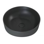 Elita Lorca RE040420046010 umywalka 41.5x41.5 cm okrągła nablatowa antracyt