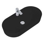 Elita Babette RE040820017160 umywalka 81.5x41.5 cm owalna nablatowa czarna