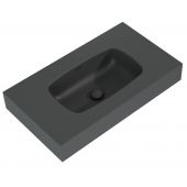Elita Dimple RE040800026010 umywalka 80.6x46 cm prostokątna ścienna antracyt