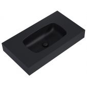 Elita Dimple RE040800027160 umywalka 80.6x46 cm prostokątna ścienna czarna