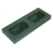 Elita Dimple RE041200027010 umywalka 121x46 cm prostokątna ścienna-podwójna zielona
