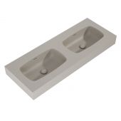 Elita Dimple RE041200027020 umywalka 121x46 cm prostokątna ścienna-podwójna brąz/beż