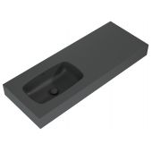 Elita Dimple RE041201026010 umywalka 121x46 cm prostokątna ścienna antracyt