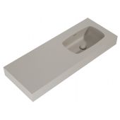 Elita Dimple RE041202027020 umywalka 121x46 cm prostokątna ścienna brąz/beż
