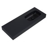 Elita Dimple RE041202027160 umywalka 121x46 cm prostokątna ścienna czarna
