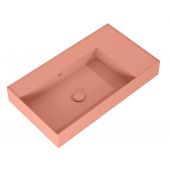 Elita Level RE041461176600 umywalka 80.5x45.5 cm prostokątna ścienna różowa