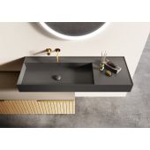 Elita Level RE041461186010 umywalka 100.5x45.5 cm prostokątna ścienna antracyt