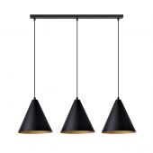 Emibig Rebel 12713 lampa wisząca 3x15 W czarna-złota
