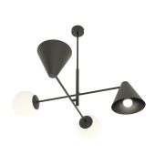 Emibig Hermes 13474 lampa wisząca 4x10 W biała-czarna