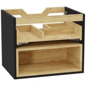 Excellent Tuto 2.0 MLEX2171600BKBL korpus szafki 60x46.5x50 cm podumywalkowa wisząca czarna-dąb