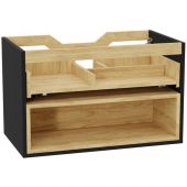 Excellent Tuto 2.0 MLEX2171800BKBL korpus szafki 80x46.5x50 cm podumywalkowa wisząca czarna-dąb