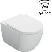 Excellent Stellar CEEX6623535WH miska wc z deską wolnoopadającą wisząca bez kołnierza ze spłukiwaniem wirowym biały połysk