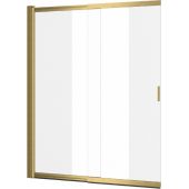 Excellent Liner KAEX29501100LP parawan nawannowy 110 cm 2-częściowy złoty szczotkowany/szkło przezroczyste