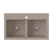 Ferro Stampo DRGS24575SA zlewozmywak granitowy 75x45 cm beżowy
