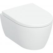 Geberit iCon 503048001 zestaw miska z deską wisząca bez kołnierza spłukiwanie wirowe biały połysk