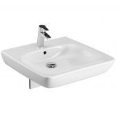 Geberit Selnova Compact 501461007 umywalka 55x55 cm kwadratowa ścienna dla niepełnosprawnych biała