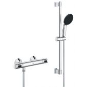 Grohe Precision Flow 34800001 bateria prysznicowa ścienna termostatyczna starlight chrome