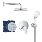 Grohe Eurosmart Cosmopolitan 25219001 zestaw prysznicowy podtynkowy z deszczownicą starlight chrome