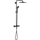 Grohe Vitalio Joy 264002431 zestaw prysznicowy ścienny termostatyczny z deszczownicą czarny