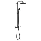 Grohe Vitalio Start System 266772431 zestaw prysznicowy ścienny termostatyczny z deszczownicą czarny