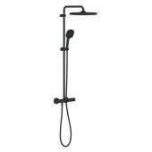 Grohe Vitalio Comfort 266962431 zestaw prysznicowy ścienny termostatyczny z deszczownicą czarny