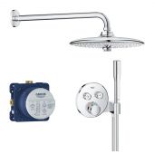 Grohe Grohtherm SmartControl 34744000 zestaw prysznicowy podtynkowy termostatyczny z deszczownicą starlight chrome