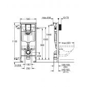 Grohe Rapid SL 38539001 stelaż podtynkowy do miski wiszącej
