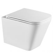 Invena Florina CE94001 miska wc z deską wolnoopadającą wisząca bez kołnierza spłukiwanie wirowe biały połysk